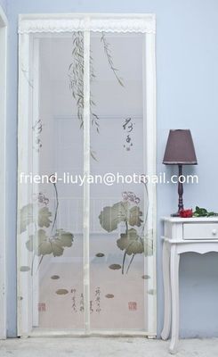 Polyester Mesh Screen Door, Magnetic Door Curtain, Durable Use Magnetic Screen Door