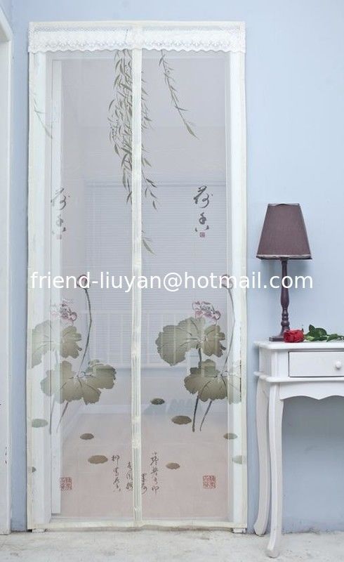 Polyester Mesh Screen Door, Magnetic Door Curtain, Durable Use Magnetic Screen Door