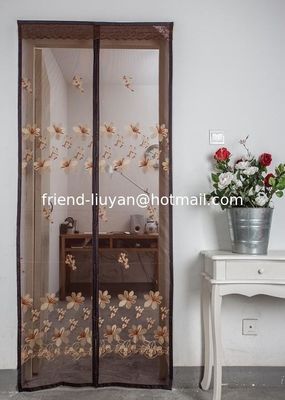 Puerta de gasa de malla fina, puerta mosquitera, puerta con pantalla magnética